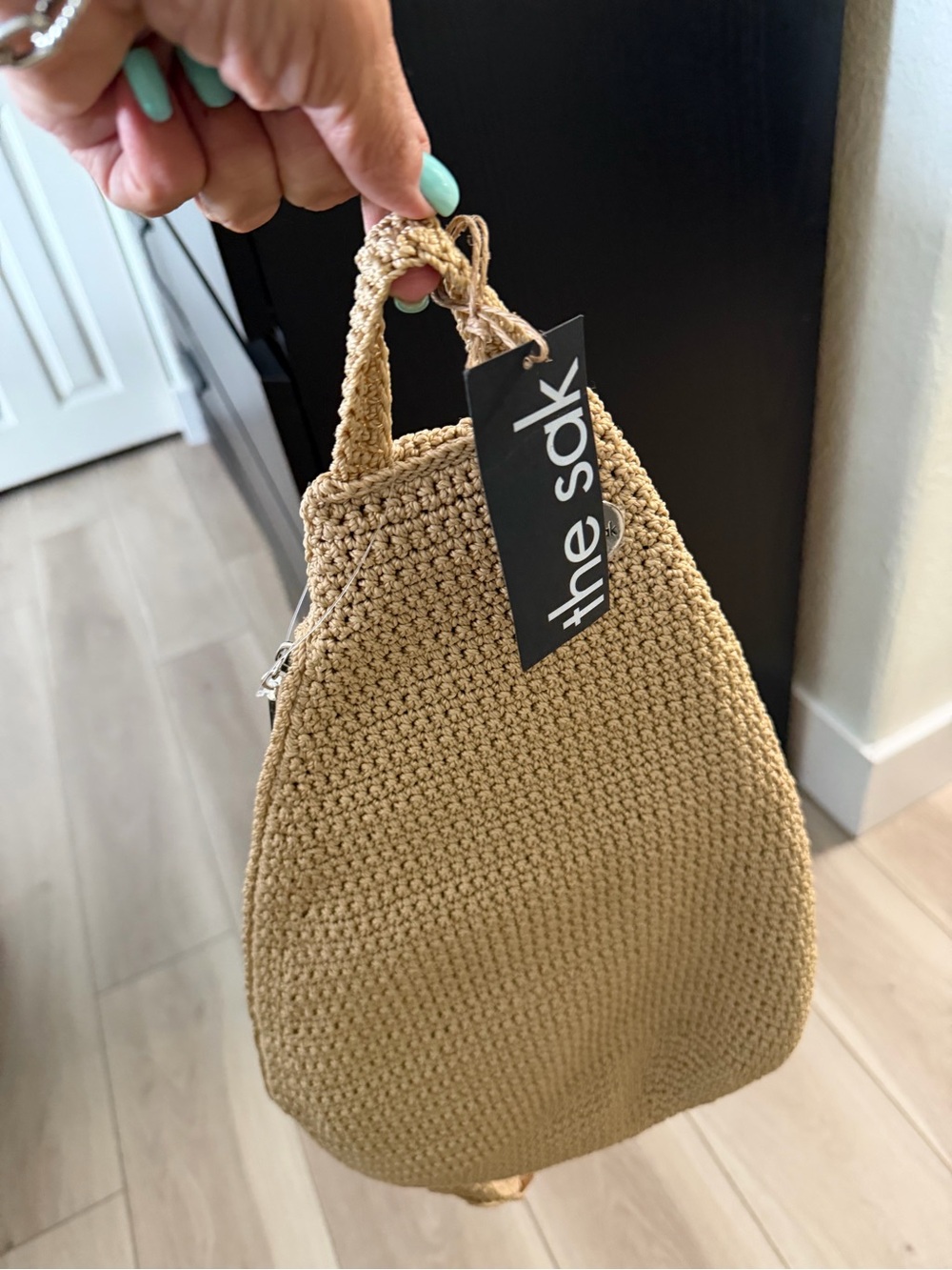 The Sak Women's Woven Tan Crochet Tote Bag